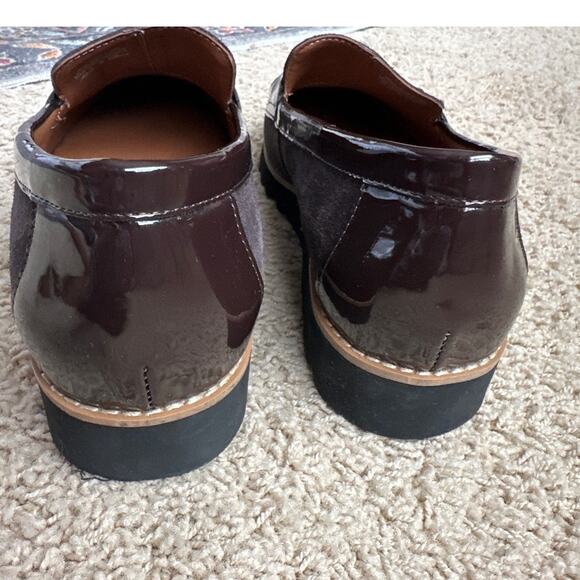 Donald Pliner Women's Clio Dark Brown Suede Patent Trim Loafers Size 7.5 M - Picture 5 of 9
